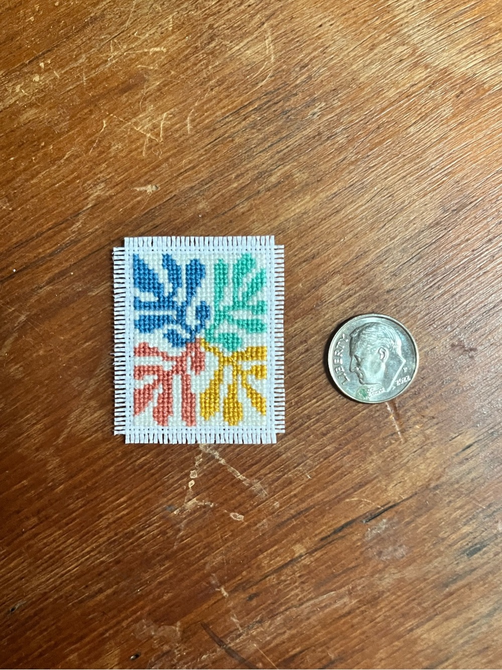 Henri Matisse “The Cutout” in Mini Cross Stitch